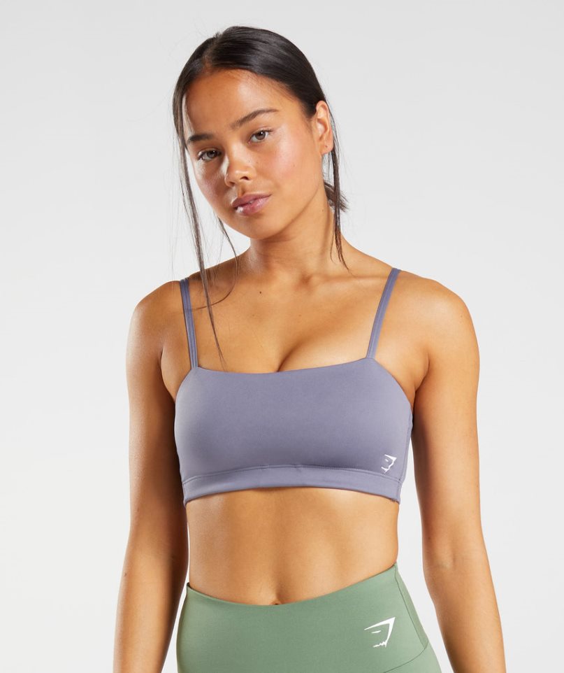 Women\'s Gymshark Bandeau Sports Bra Purple | CA 3A817D